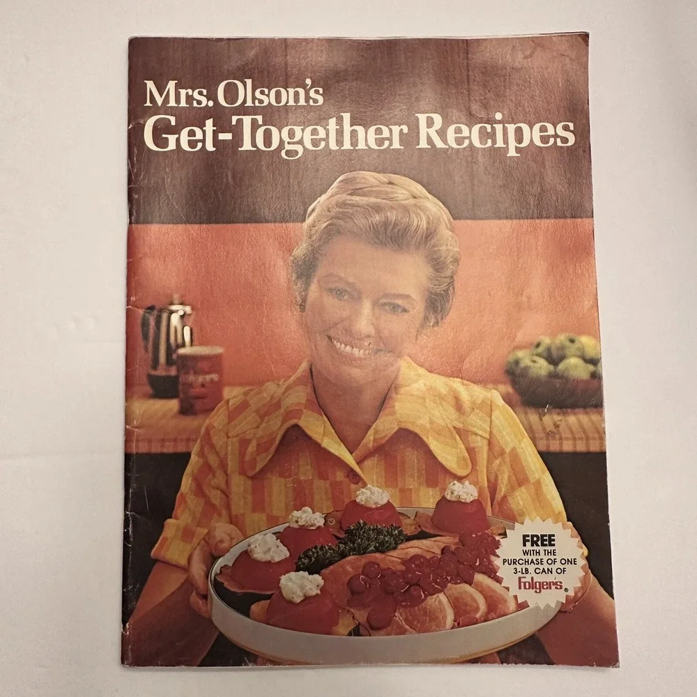 Folgers Coffee Mrs Olsons Get-Together Recipes Vintage 1973 Cookbook Pamphlet
